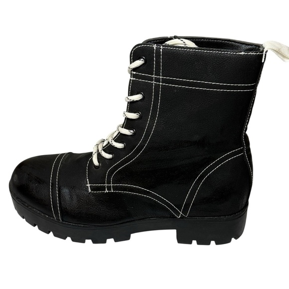 Seven 7 Black Lace-Up Ankle Boots. Size 11 - Picture 6 of 10